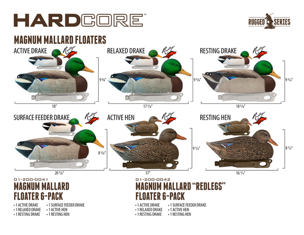 'Rugged' series | Floater Magnum Mallard 6pk